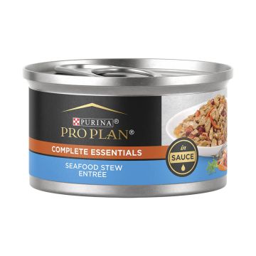 Purina Pro Plan Complete Essentials Adult Seafood Stew Entree in Sauce Cat Food
