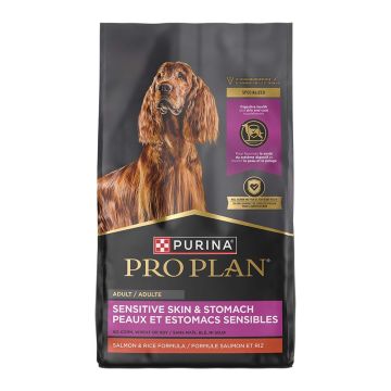 30 lb. bag of Purina Pro Plan Sensitive Skin & Stomach salmon and rice dry dog food