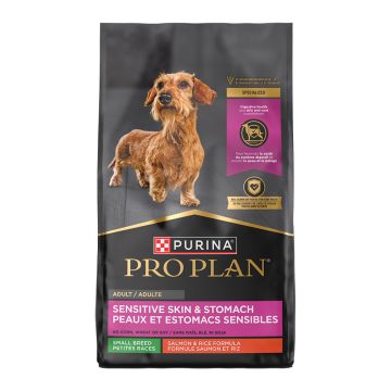 16 lb. bag of Purina Pro Plan Sensitive Skin & Stomach Small Breed salmon and rice dry dog food