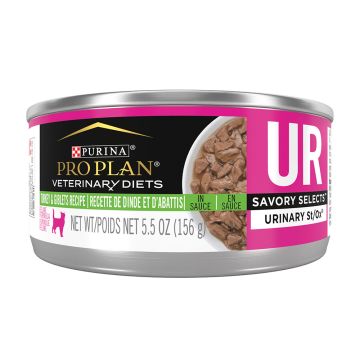 Pro Plan Veterinary Diets UR Savory Selects Urinary St/Ox Turkey and Giblets Recipe Wet Cat Food.