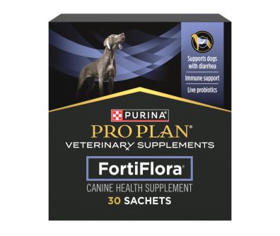 A Box of 30 Sachets of Pro Plan Veterinary Supplements FortiFlora Canine Health Supplement.
