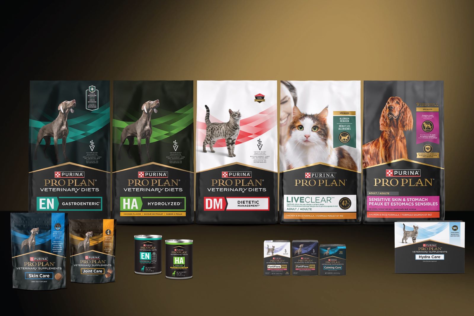 Pro Plan, Pro Plan Veterinary Diets, and Pro Plan Veterinary Supplements products for dogs and cats